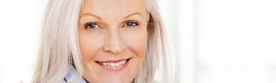The face of an older woman