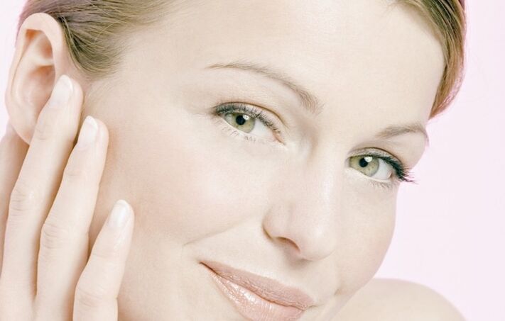 Beautiful facial skin after laser rejuvenation